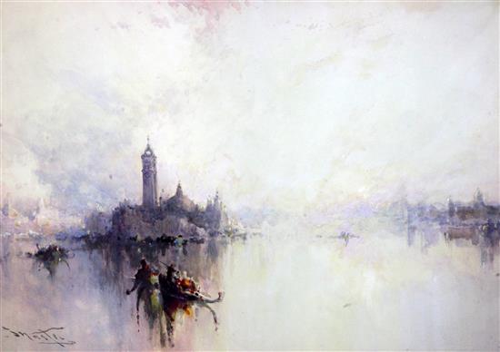 Frank Wasley (1848-1934) View of Venice, 14.75 x 21in.